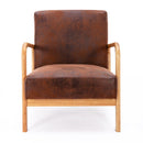 Classic Mid-Century Modern Accent Chairs, Open Framed Armchair With Cushioning by Unique Piece Furniture