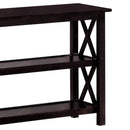 Sofa Table With Shelf - Brown by HouseOfZazla