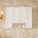 Bathroom Cabinet With 5 Adjustable Shelves, Wall-Mounted, White by HouseOfZazla