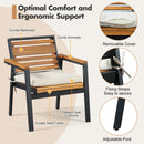 Modern 7-Piece Dining Set with Acacia Wood and Iron Frame by HouseOfZazla