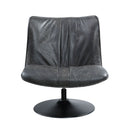 Piotr - Top Grain Leather Accent Chair With Swivel - Black by Unique Piece Furniture
