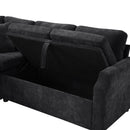 Modern L Shaped Sectional Sofa Bed With Hidden Storage Upholstery by HouseOfZazla