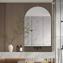 Arched Recessed Medicine Cabinet, Metal Framed Bathroom Wall Cabinet With Mirror And Adjustable Shelves, Wall Mirror With Storage For Bathroom by Unique Piece Furniture