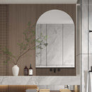 Arched Recessed Medicine Cabinet, Metal Framed Bathroom Wall Cabinet With Mirror And Adjustable Shelves, Wall Mirror With Storage For Bathroom by HouseOfZazla