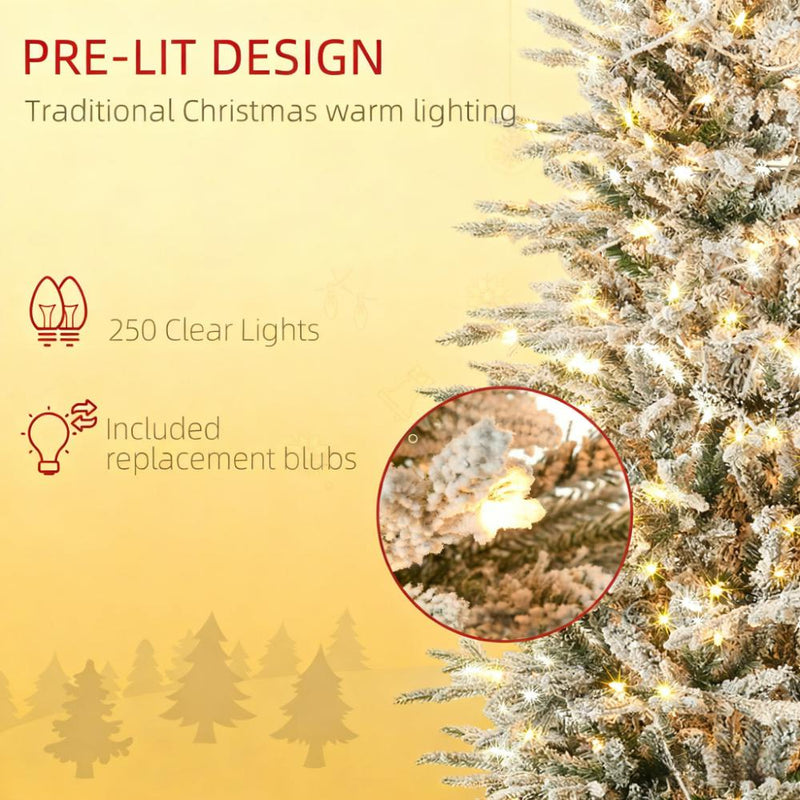 Artificial Flocked Christmas Tree with Warm Lights, photo 4 of 8