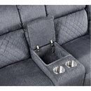 Alicia - Console Reclining Loveseat - Gray Black by HouseOfZazla