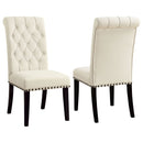 Button Tufted Side Chairs (Set of 2) - Beige by HouseOfZazla