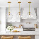 Gleam - Single Light Pendant Lamp With Clear Globe Satin - Antique Brass / Clear / Gold by HouseOfZazla