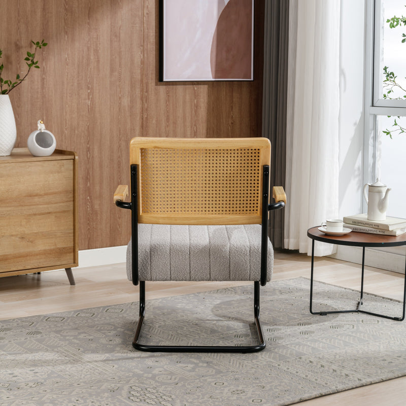 Accent Chair - Modern Industrial Slant Armchair with Metal Frame - Premium High Density Soft Single chair for Living Room Bedroom