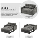 Loveseat Sofa Pull-Out Bed With Adjustable Backrest, 3 USB Ports And 2 Lumbar Pillows For Living Room by HouseOfZazla