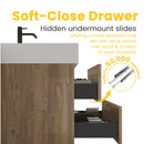 Grace 72" Bathroom Vanity with Silent DTC Soft-Closing Drawers