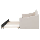 Walker Edison | Twin Upholstered Daybed with Trundle