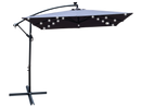 Square 2.5x2.5M Outdoor Patio Umbrella with Solar LED Lights by HouseOfZazla