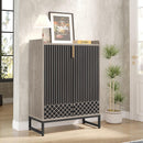 5 Tiers Shoe Storage Organizer With Doors by HouseOfZazla