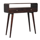 Solid Wood Curved Console Table by HouseOfZazla