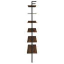 Christy - Owens - 6 Shelf Wall Bookshelf - Walnut