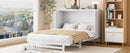 Murphy Bed With Frosted Glass Doors Design, Fake Drawers, Metal Legs by HouseOfZazla