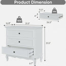 3 Drawer Dresser - White by HouseOfZazla