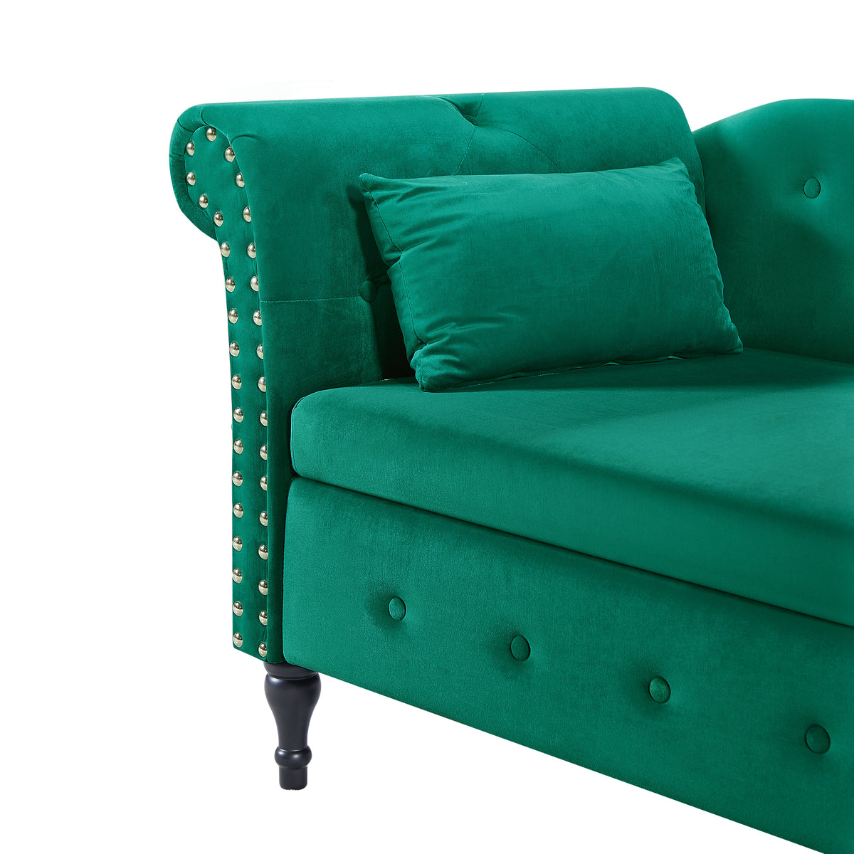 Aijia 60" Velvet Multifunctional Storage Chaise Lounge, photo 5 of 6