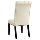 Button Tufted Side Chairs (Set of 2) - Beige by HouseOfZazla