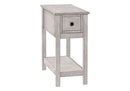 Accent End Table, 2 Tier, Narrow, Lamp, Storage Drawer, Charming Design by HouseOfZazla