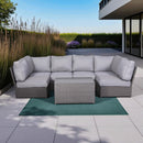 Comfortable Modern Patio Rattan Sectional Set With Cushions by Unique Piece Furniture