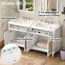 Bathroom Vanity With Double Sink, Large Storage Space by HouseOfZazla