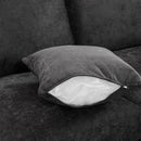 85.4' Sectional Sofa Modular Sofa U-shaped Sofa Couch Sofa Bed L-shaped Sofa with a Movable Ottoman and Two USB Ports for Living Room, Black