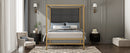 Modern Gold Metal Canopy Bed