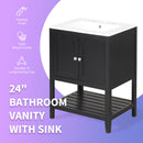 24" Black Bathroom Vanity by HouseOfZazla