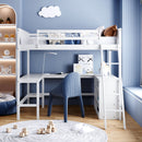 Loft Bed With Shelves With Desk by HouseOfZazla