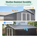 Lockable Secure Metal Shed 8x12 FT by HouseOfZazla