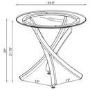Brooke 3-piece Round Coffee and End Table Set Chrome