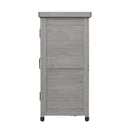 Potting Bench With Storage Cabinet And Metal Table Top For Outdoor