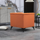 Accent Chair Living Room Chairs Single Sofa Chair,Arm Chairs with Linen Fabric, Mid Century Accent Arm Chairs Comfy Reading Lounge Club Armchair for Bedroom Office Study