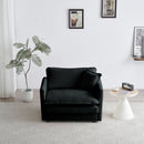 Comfy Deep Single Seat Sofa Upholstered Reading Armchair