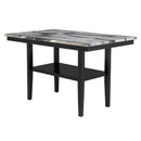 5 Piece Counter Dining Set With Table, Chairs - Black / Brown by HouseOfZazla