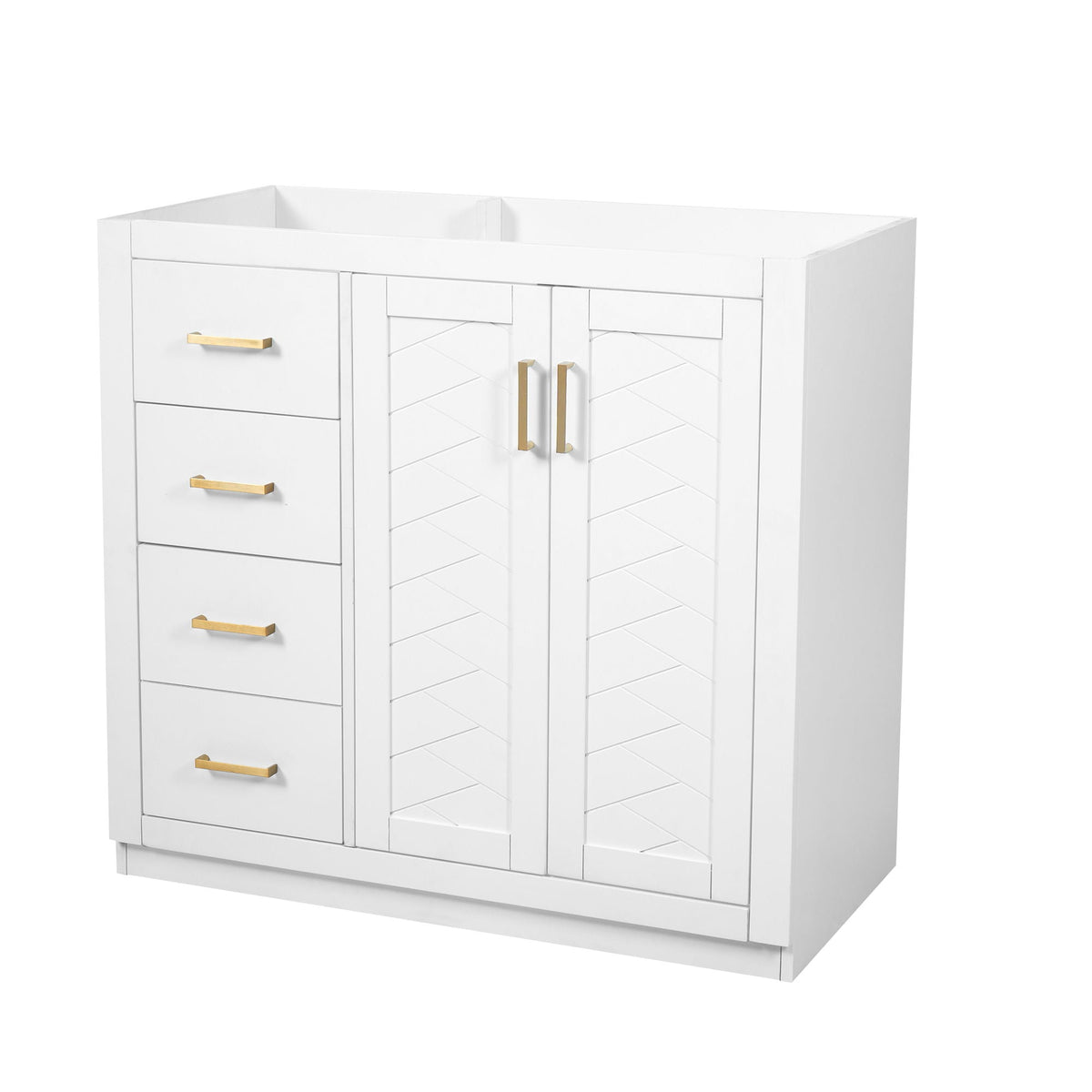 Retro Style Bathroom Vanity, 3 Drawers & Soft Closing Doors, photo 7 of 40