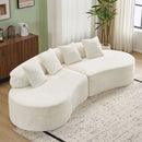 Modern Curved Sofa With Pillows by Unique Piece Furniture