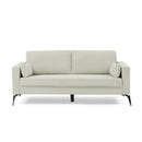 3 Piece Living Room Sofa Set, including 3-Seater Sofa, Loveseat and Sofa Chair, with Two Small Pillows, Corduroy Beige