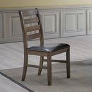 Damica - Side Chair (Set of 2) - Brown Synthetic Leather & Walnut by Unique Piece Furniture