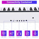 61-Key Portable Digital Stage Piano with Carrying Bag-White by LJGDeals