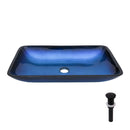 Gradient Tempered Glass Vessel Sink With Pop-Up Drain by HouseOfZazla
