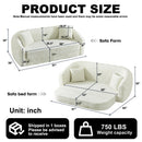 87-Inch Curved Convertible Sofa Recliner
