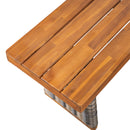 Outdoor 1pcs Acacia Wood Bench, Teak Finish by HouseOfZazla