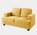 Modern Loveseat, Comfortable 2 Seater Couch With Deep Seating, Loose Back Cushions, Wide Arms by HouseOfZazla
