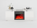 160CM high gloss TV cabinet tv unit with fireplace, have heat and flame color changes