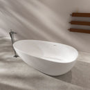 71 Inch Artificial Stone Freestanding Bathroom Bathtub
