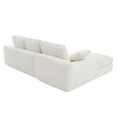 Compressed Sofa With 3 Back Cushions, 2 Throw Pillows