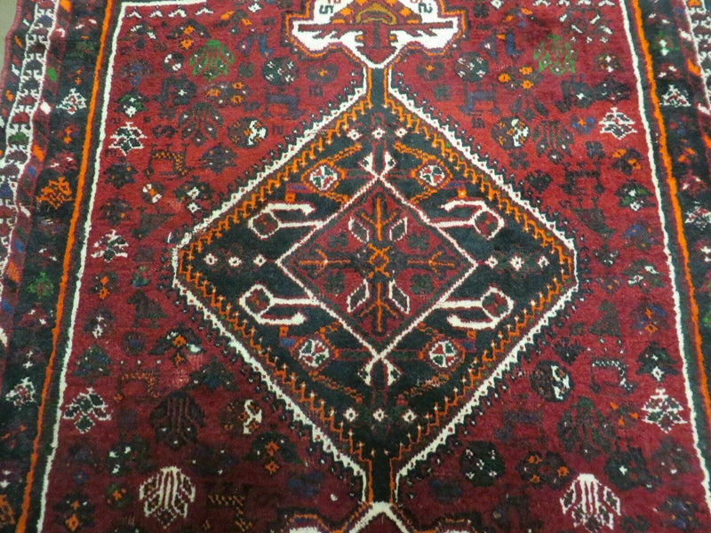 4' X 6' Antique Handmade Turkish Wool Veg Dyes Rug Organic Red Nice M10